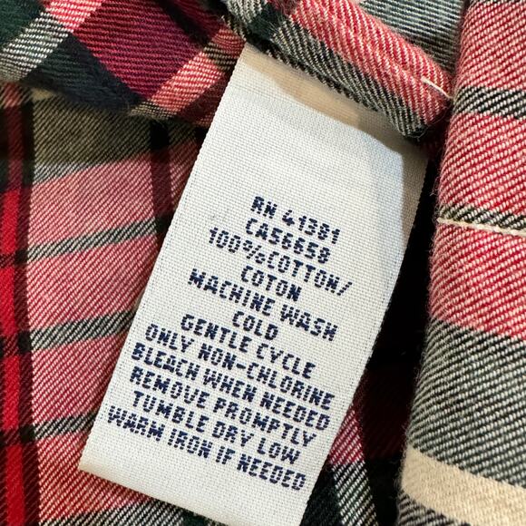 RALPH LAUREN Flannel Button Down Shirt Mens SZ S Red Tartan Plaid - Picture 7 of 8